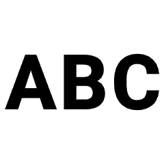 Abc Fill Icon from Sharp Fill - Streamline Material Set