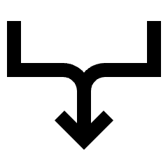 Arrow And Edge Fill Icon from Sharp Fill - Material Pro Set