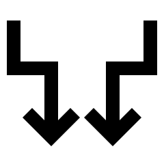 Arrow Or Edge Fill Icon from Sharp Fill - Material Pro Set