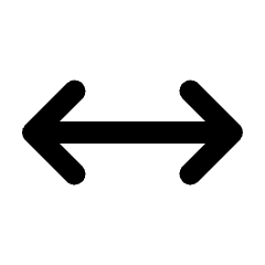 Arrow Range Icon from Rounded Line - Streamline Material Set