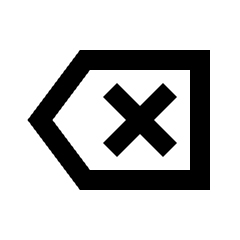 Backspace Icon from Sharp Line - Streamline Material Set