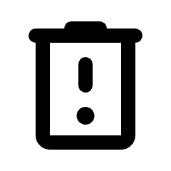 Bin Alert Icon from Rounded Line - Streamline Material Set