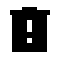 Bin Alert Fill Icon from Sharp Fill - Streamline Material Set