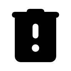 Bin Alert Fill Icon from Rounded Fill - Streamline Material Set