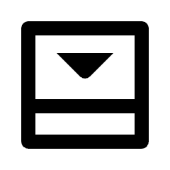 Bottom Panel Close Icon from Outlined Line - Streamline Material Set