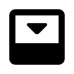 Bottom Panel Close Fill Icon from Rounded Fill - Streamline Material Set