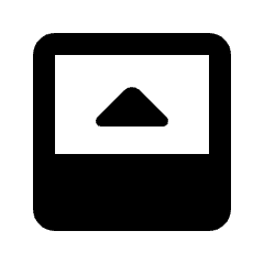 Bottom Panel Open Fill Icon from Rounded Fill - Material Pro Set