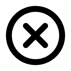 Cancel Icon from Rounded Line - Streamline Material Set