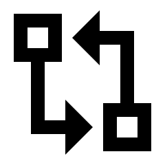 Compare Git Icon from Sharp Line - Streamline Material Set