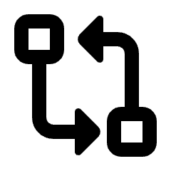 Compare Git Icon from Rounded Line - Streamline Material Set