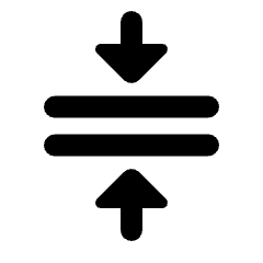 Compress Icon from Rounded Line - Material Pro Set