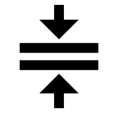 Compress Fill Icon from Sharp Fill - Streamline Material Set