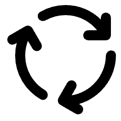 Cycle Icon from Rounded Line - Streamline Material Set