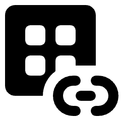 Dataset Linked Fill Icon from Rounded Fill - Streamline Material Set