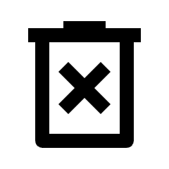 Delete Forever Icon from Outlined Line - Streamline Material Set
