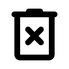 Delete Forever Icon from Rounded Line - Material Pro Set