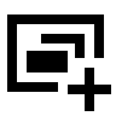 Desktop Landscape Add Icon from Sharp Line - Material Pro Set