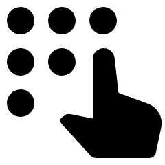 Dialpad Finger Fill Icon from Rounded Fill - Streamline Material Set