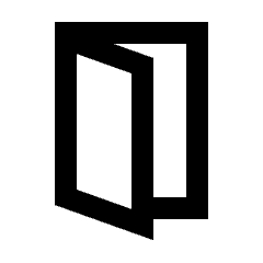 Door Open Alt Icon from Sharp Line - Material Pro Set