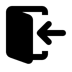 Door Open Enter Fill Icon from Rounded Fill - Material Pro Set