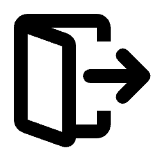 Door Open Exit Icon from Rounded Line - Material Pro Set