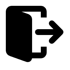 Door Open Exit Fill Icon from Rounded Fill - Material Pro Set