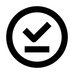Download Done Circle Icon from Outlined Line - Streamline Material Set
