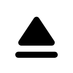 Eject Fill Icon from Rounded Fill - Streamline Material Set