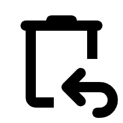 Empty Bin Icon from Rounded Line - Material Pro Set