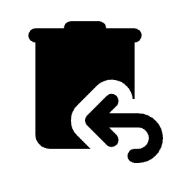 Empty Bin Fill Icon from Rounded Fill - Streamline Material Set