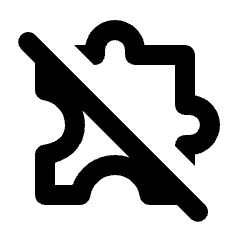 Extension Off Icon from Rounded Line - Streamline Material Set