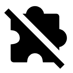 Extension Off Fill Icon from Outlined Fill - Streamline Material Set
