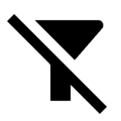 Filter Alt Off Fill Icon from Outlined Fill - Streamline Material Set