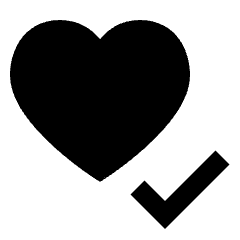 Heart Check Fill Icon from Sharp Fill - Material Pro Set