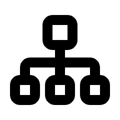 Hierarchy 1 Icon from Rounded Line - Streamline Material Set