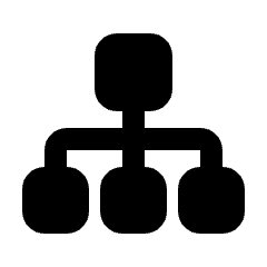 Hierarchy 1 Fill Icon from Rounded Fill - Material Pro Set