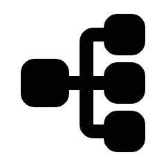 Hierarchy 2 Fill Icon from Rounded Fill - Streamline Material Set