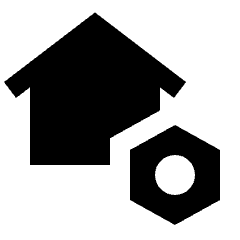 Home Setting Bolt Fill Icon from Sharp Fill - Streamline Material Set