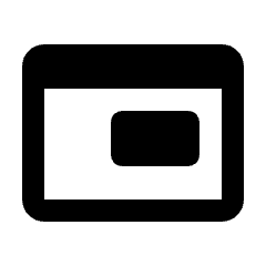 Iframe Icon from Rounded Line - Streamline Material Set