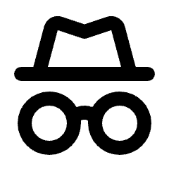 Incognito Icon from Rounded Line - Material Pro Set