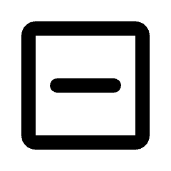 Indeterminate Check Box Icon from Rounded Line - Streamline Material Set