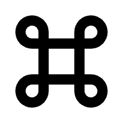 Keyboard Command Key Icon from Rounded Line - Streamline Material Set