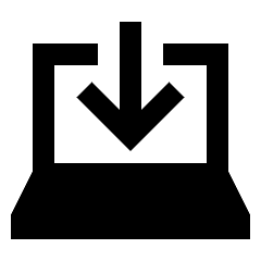 Laptop Download Fill Icon from Sharp Fill - Material Pro Set