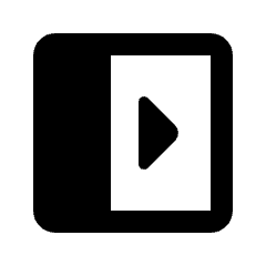 Left Panel Open Fill Icon from Rounded Fill - Material Pro Set