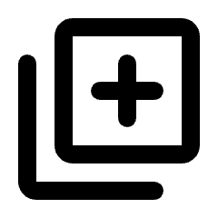 Library Add Icon from Rounded Line - Streamline Material Set