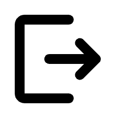 Logout Icon from Rounded Line - Streamline Material Set