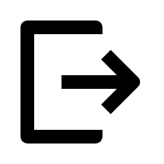 Logout Icon from Outlined Line - Material Pro Set