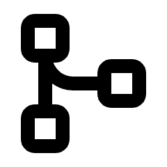 Merge Git Icon from Rounded Line - Material Pro Set