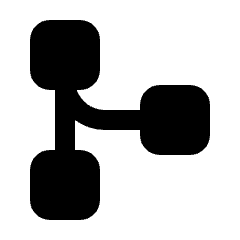 Merge Git Fill Icon from Rounded Fill - Streamline Material Set