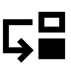 Move Down Icon from Sharp Line - Streamline Material Set